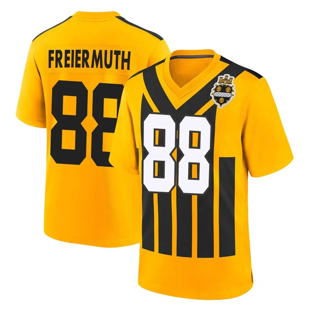 STECN P.Steelers #88 Pat Freiermuth Player Gold Limited 1933 Throwback Home Game Stitched Jerseys