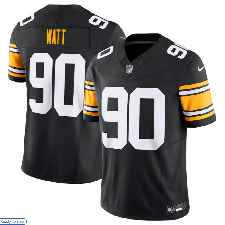 STECN P.Steelers #90 T.J. Watt Black Vapor F.U.S.E. Limited Stitched American Stitched Jerseys
