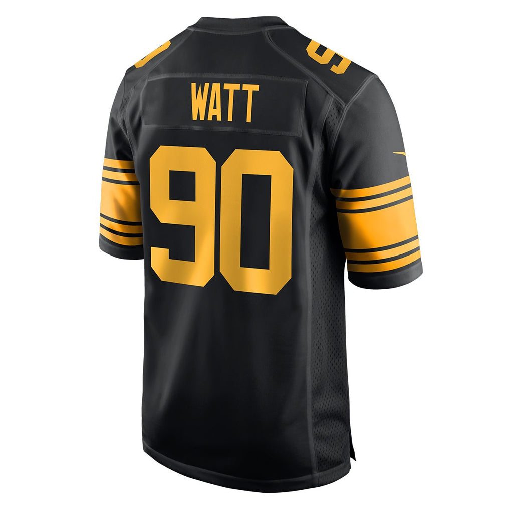 STECN P.Steelers #90 T.J. Watt Player Black Color Rush Home Game Stitched Jerseys