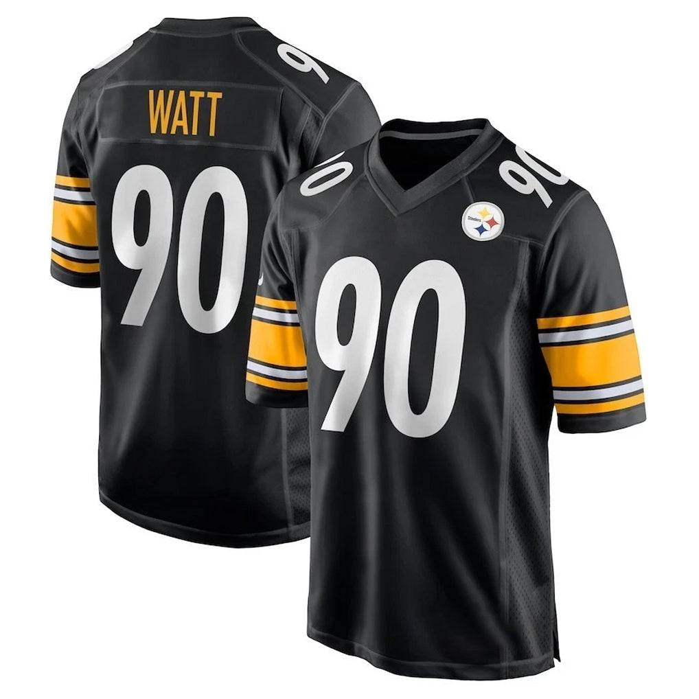 STECN P.Steelers #90 T.J. Watt Player Black Home Game Stitched Jerseys