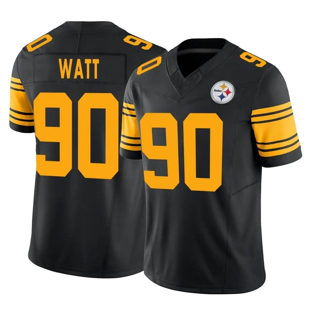 STECN P.Steelers #90 T.J. Watt Player Black Limited 2nd Alternate Vapor F.U.S.E. Home Game Stitched Jerseys