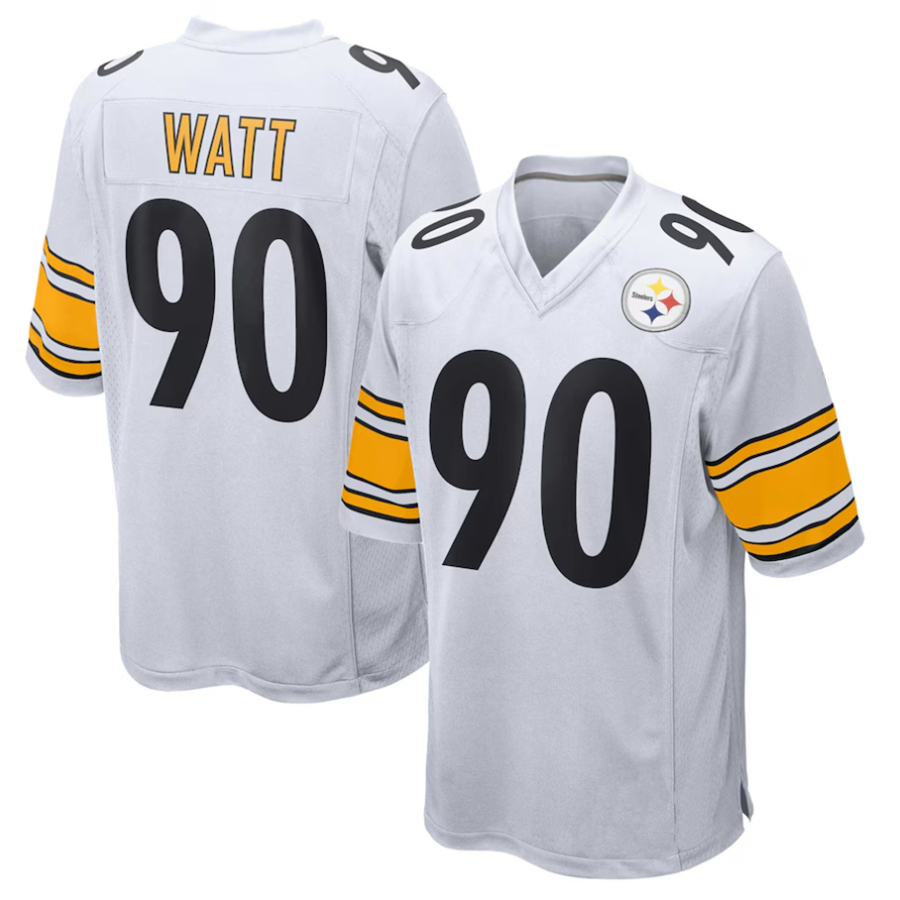 STECN P.Steelers #90 T.J. Watt Player White Game Stitched Jersey