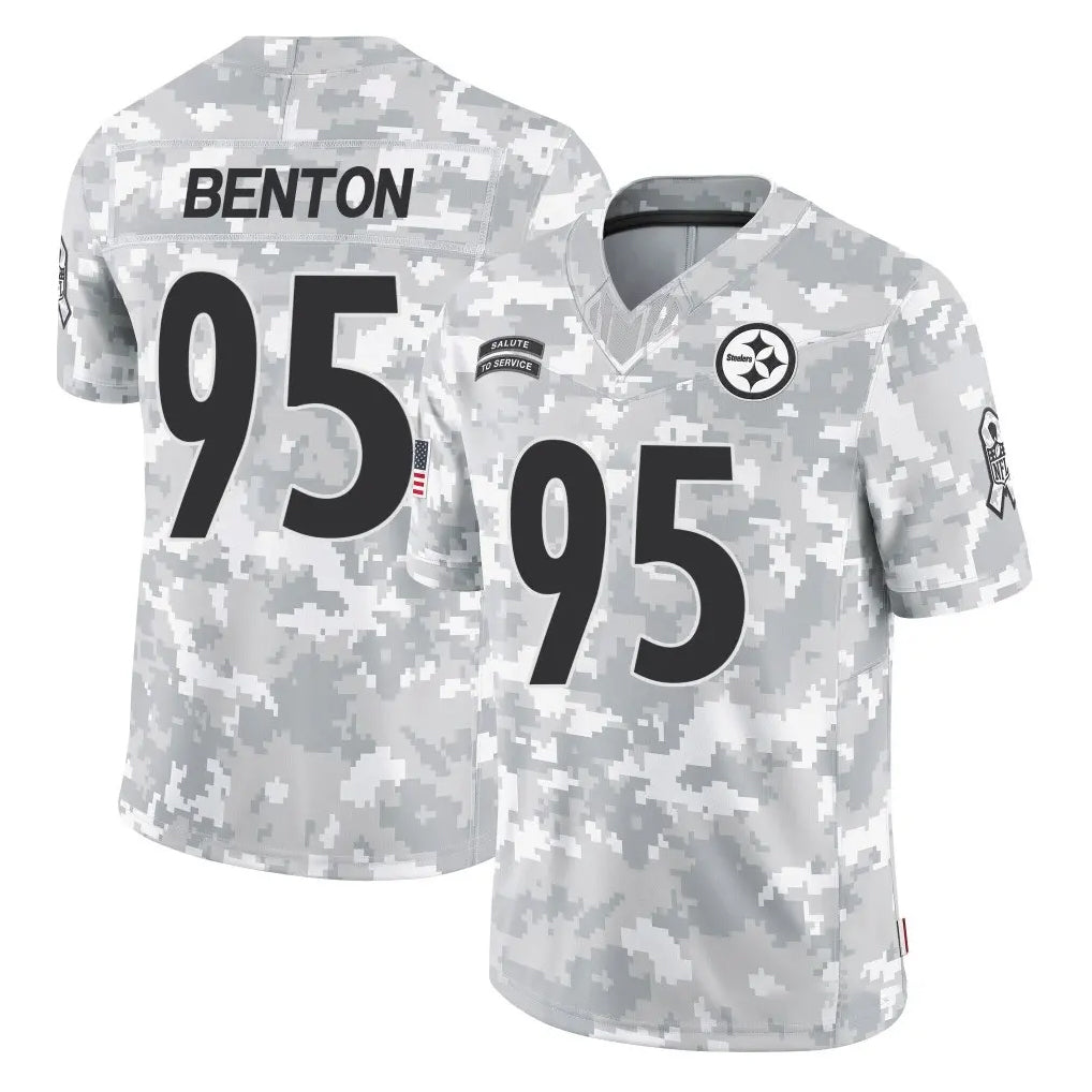STECN P.Steelers #95 Keeanu Benton Player Arctic Camo Limited Salute To Service Home Game Stitched Jerseys
