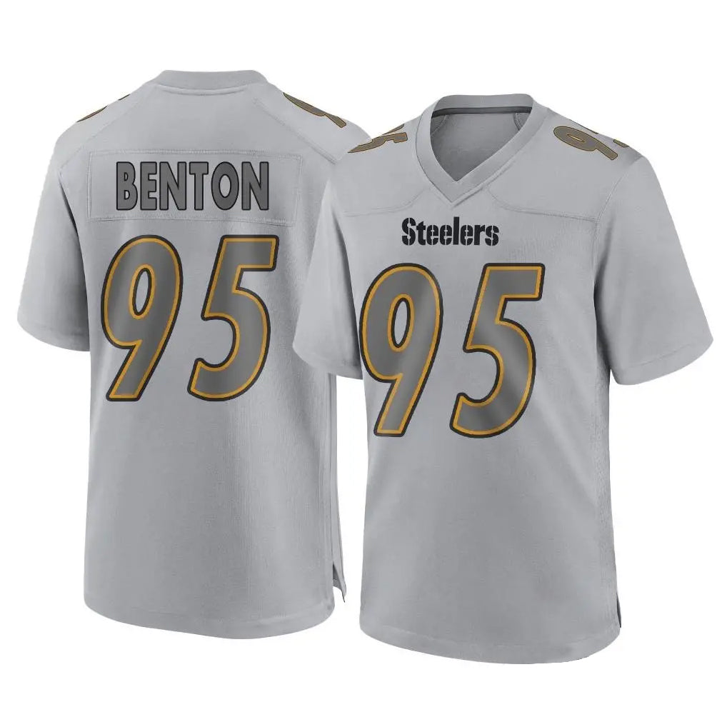 STECN P.Steelers #95 Keeanu Benton Player Gray Atmosphere Fashion Home Game Stitched Jerseys