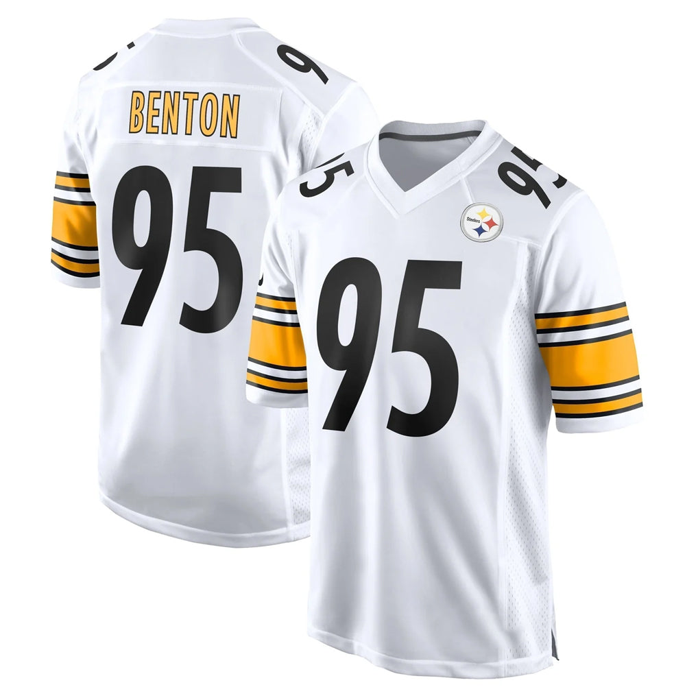 STECN P.Steelers #95 Keeanu Benton Player White Home Game Stitched Jerseys