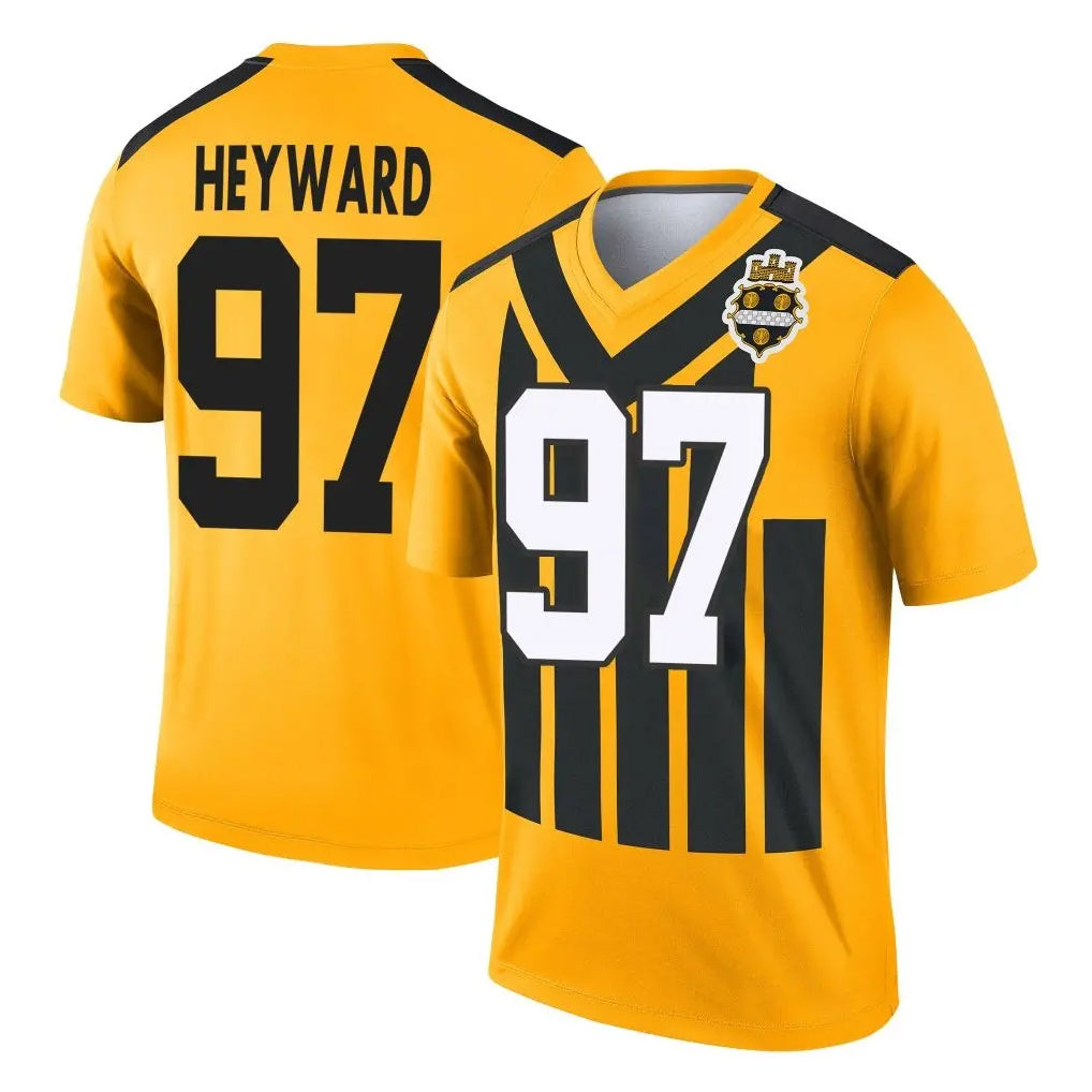 STECN P.Steelers #97 Cameron Heyward Player Gold Legend Limited 1933 Throwback Performance Home Game Stitched Jerseys