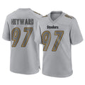 STECN P.Steelers #97 Cameron Heyward Player Gray Atmosphere Fashion Home Game Stitched Jerseys