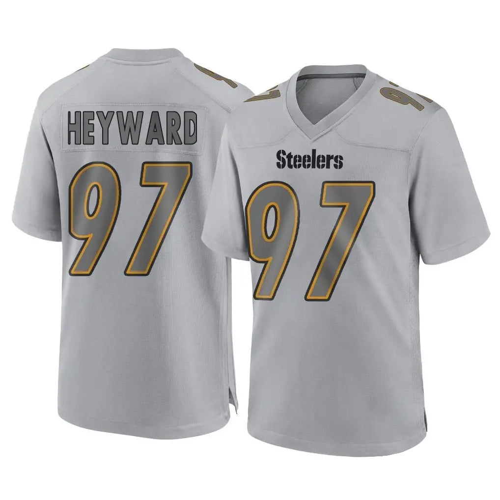 STECN P.Steelers #97 Cameron Heyward Player Gray Atmosphere Fashion Home Game Stitched Jerseys