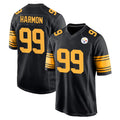 STECN P.Steelers #99 Derrick Harmon Player Black Color Rush Home Game Stitched Jerseys
