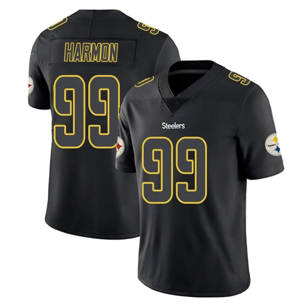 STECN P.Steelers #99 Derrick Harmon Player Black Impact Limited Home Game Stitched Jerseys