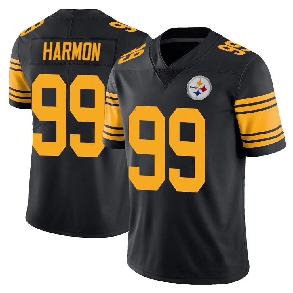STECN P.Steelers #99 Derrick Harmon Player Black Limited Color Rush Home Game Stitched Jerseys