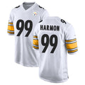 STECN P.Steelers #99 Derrick Harmon Player White Home Game Stitched Jerseys