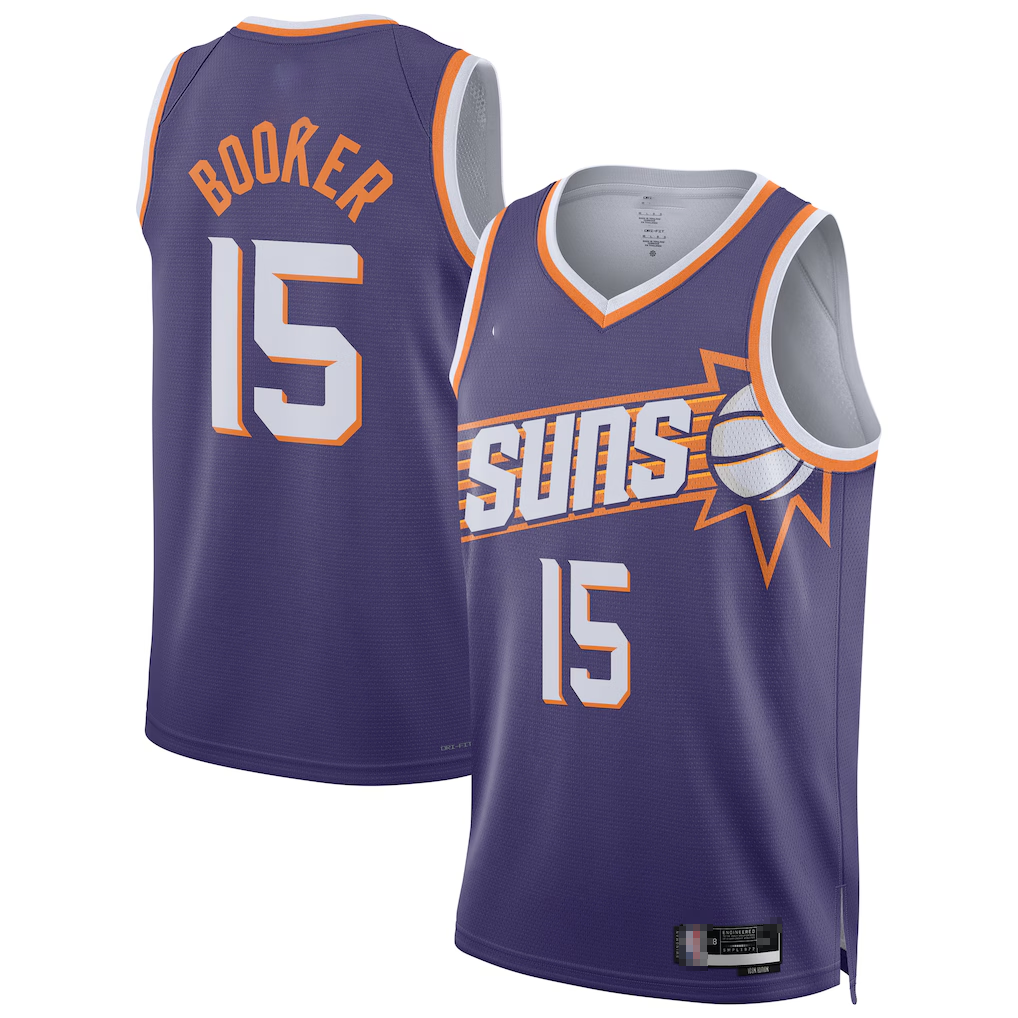 STECN P.Suns #15 Devin Booker Purple Swingman Player Jerseys - Icon Edition