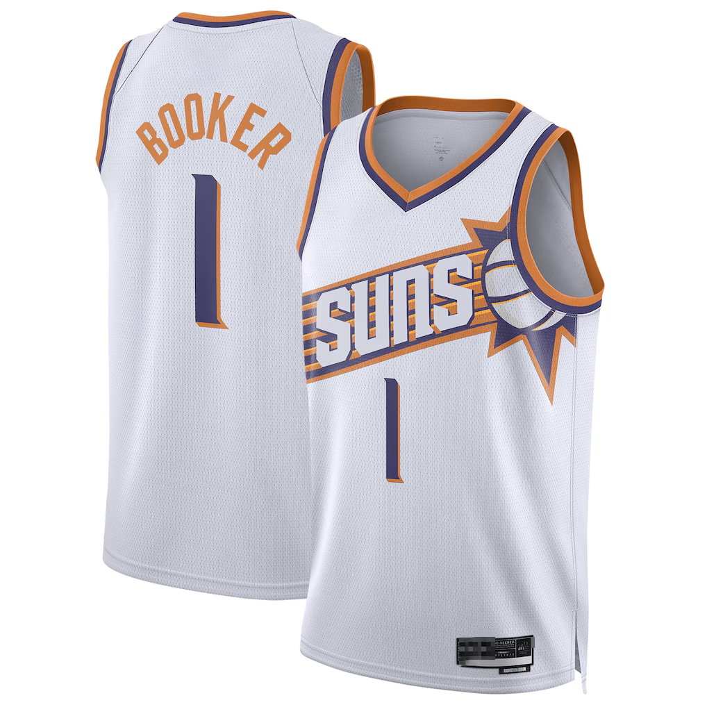 STECN P.Suns #1 Devin Booker White Swingman Jerseys - Association Edition