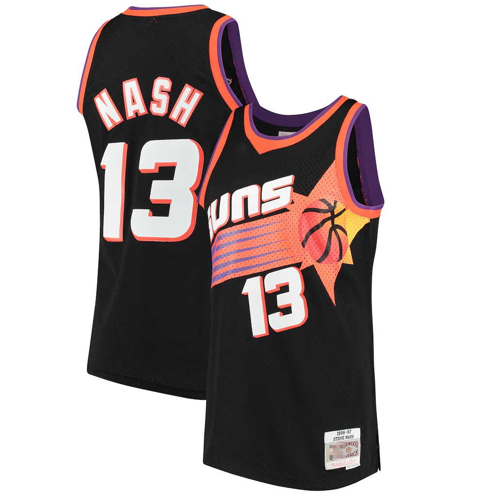 STECN P.Sunss #13 Steve Nash Mitchell & Ness Black 1996-1997 Hardwood Classics Swingman Jerseys