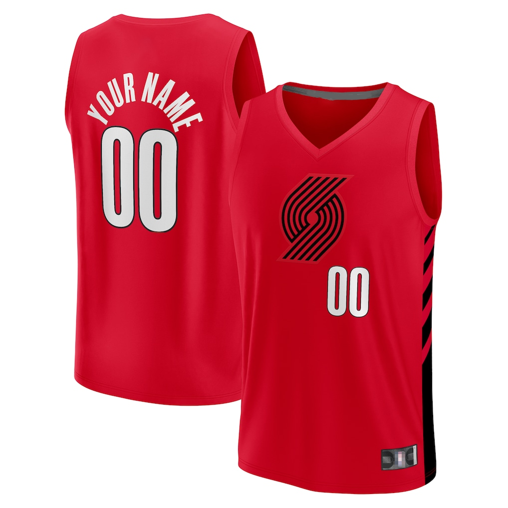 STECN PT.Blazers Fanatics Red Fast Break Replica Jerseys - Statement Edition