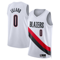 STECN PT.Blazers #0 Damian Lillard Red Swingman Jerseys - Statement Edition