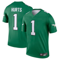 STECN P,Eagles #1 Jalen Hurts Player Kelly Green Legend Stitched Jerseys