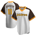 STECN S.Diego Padres #11 Yu Darvish Player White Home Cooperstown Collection Replica Game Stitched Jerseys