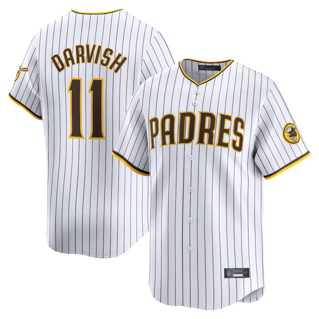 STECN S.Diego Padres #11 Yu Darvish Player White Home Limited Stitched Jerseys