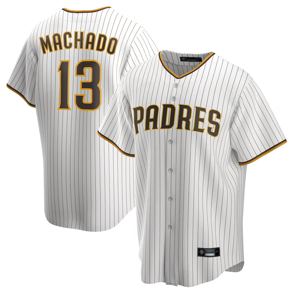 STECN S.Diego Padres #13 Manny Machado Player White Home Game Stitched Jerseys