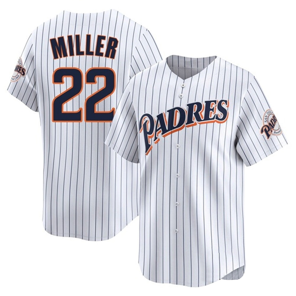 STECN S.Diego Padres #22 Mason Miller Player White Cooperstown Collection Limited Home Stitched Jerseys