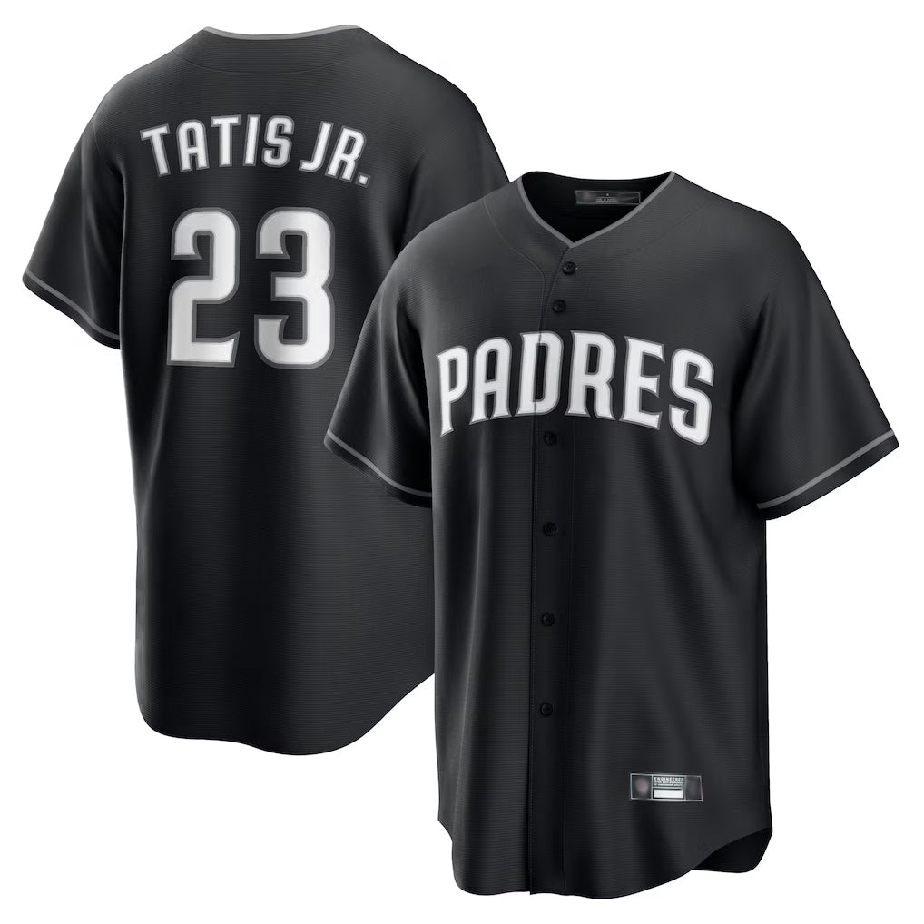 STECN S.Diego Padres #23 Fernando Tatis Jr Player Black Home Game Stitched Jerseys