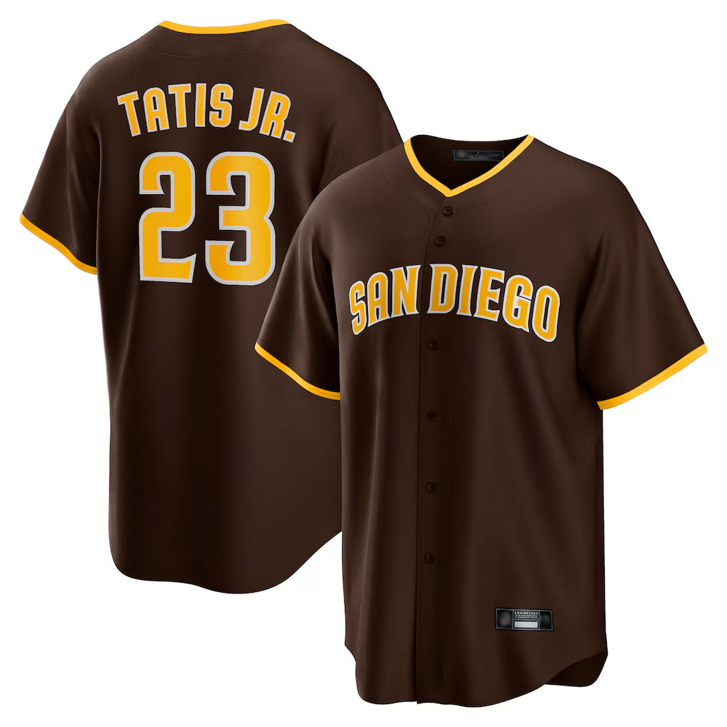 STECN S.Diego Padres #23 Fernando Tatis Jr Player Brown Alternate Replica Game Stitched Jerseys