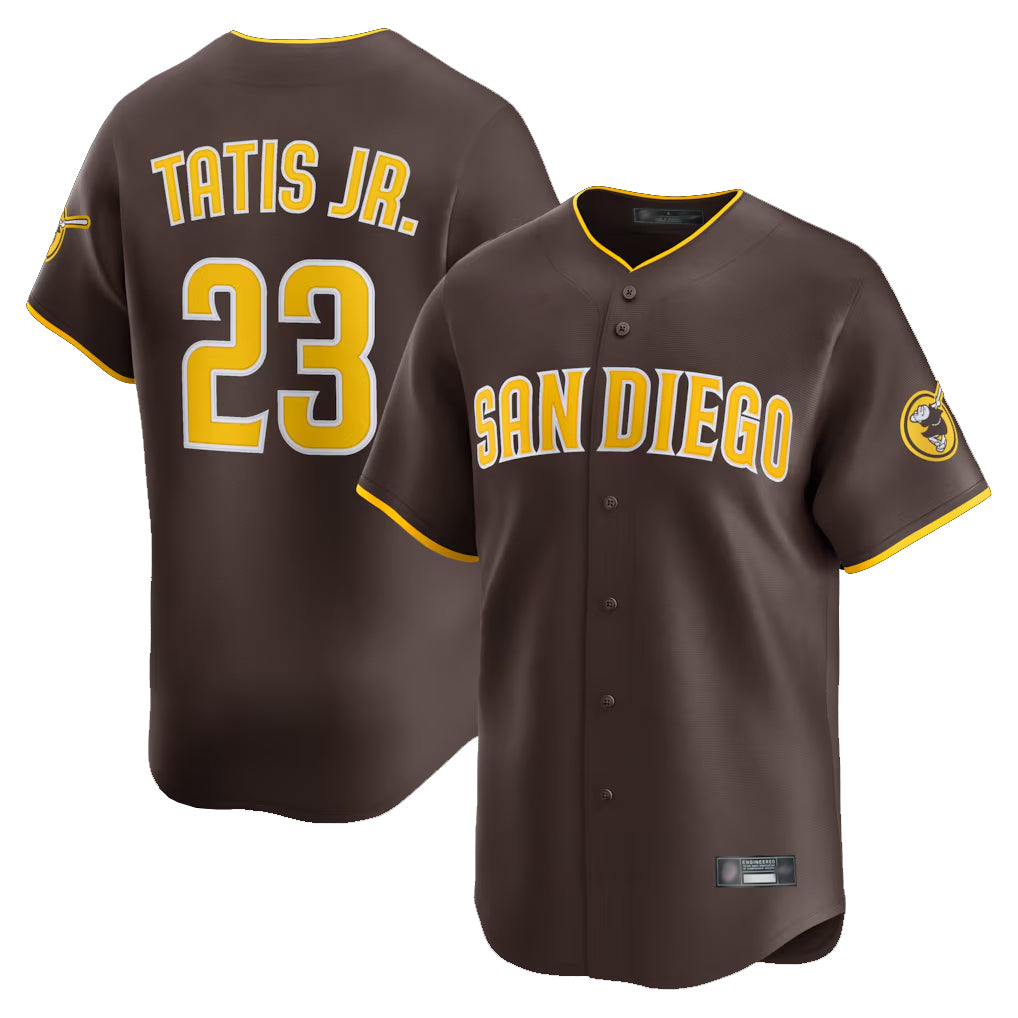 STECN S.Diego Padres #23 Fernando Tatis Jr Player Brown Home Limited Stitched Jerseys