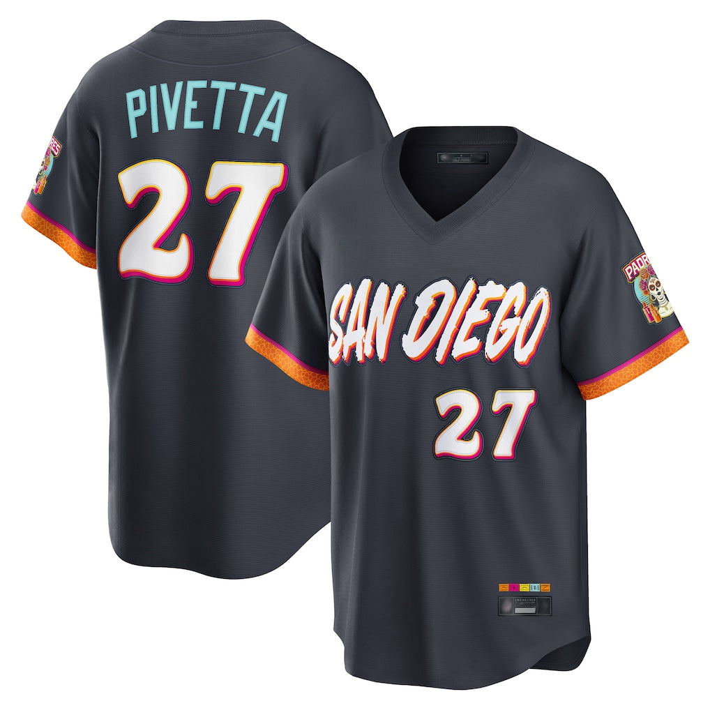 STECN S.Diego Padres #27 Nick Pivetta Player Obsidian 2026 City Connect Home Limited T-shirt Stitched Jerseys