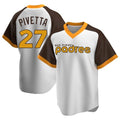 STECN S.Diego Padres #27 Nick Pivetta Player White Home Cooperstown Collection Replica Game Stitched Jerseys