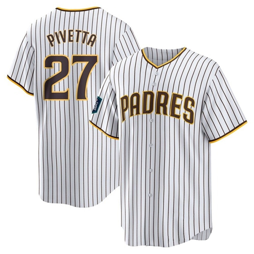 STECN S.Diego Padres #27 Nick Pivetta Player White Home Game Stitched Jerseys