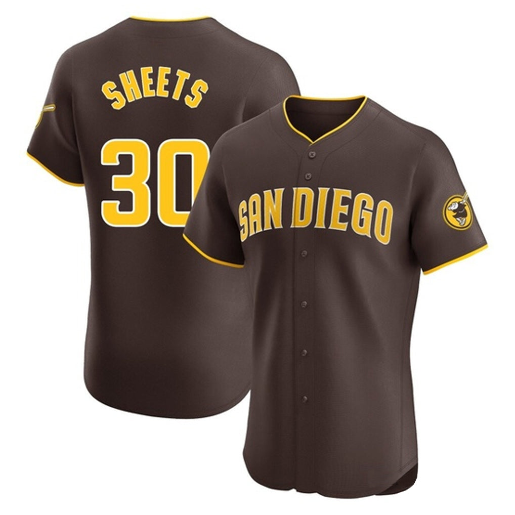 STECN S.Diego Padres #30 Gavin Sheets Player Brown Home Limited Elite Stitched Jerseys