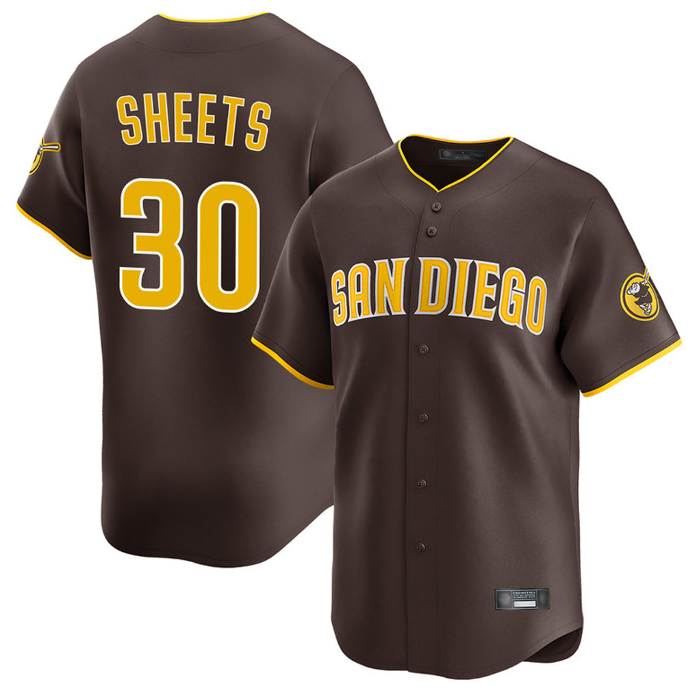 STECN S.Diego Padres #30 Gavin Sheets Player Brown Home Limited Stitched Jerseys