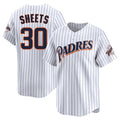 STECN S.Diego Padres #30 Gavin Sheets Player White Cooperstown Collection Limited Home Stitched Jerseys