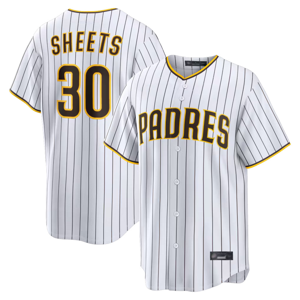 STECN S.Diego Padres #30 Gavin Sheets Player White Home Limited Game Stitched Jerseys