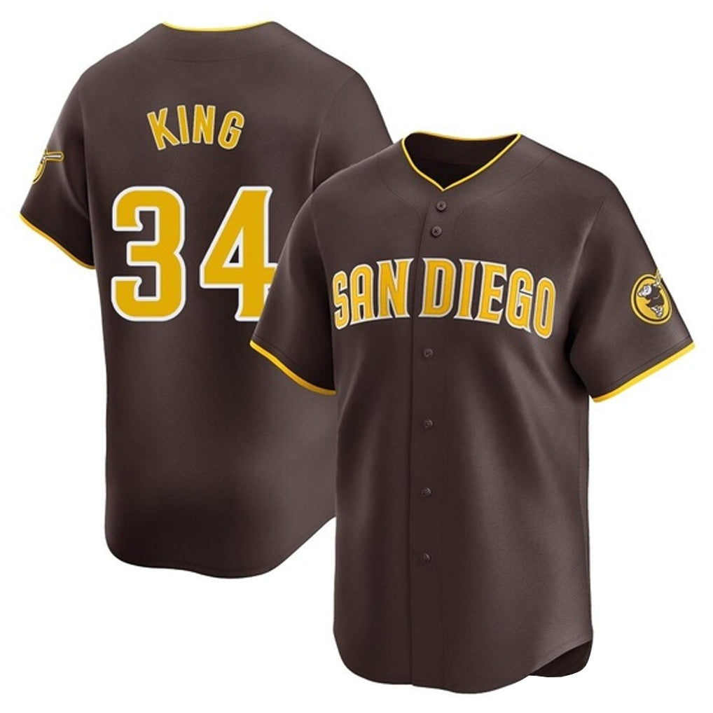 STECN S.Diego Padres #34 Michael King Player Brown Home Limited Stitched Jerseys