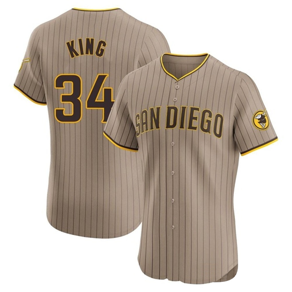 STECN S.Diego Padres #34 Michael King Player Khaki Home Limited Elite Stitched Jerseys