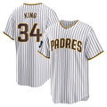 STECN S.Diego Padres #34 Michael King Player White Home Game Stitched Jerseys
