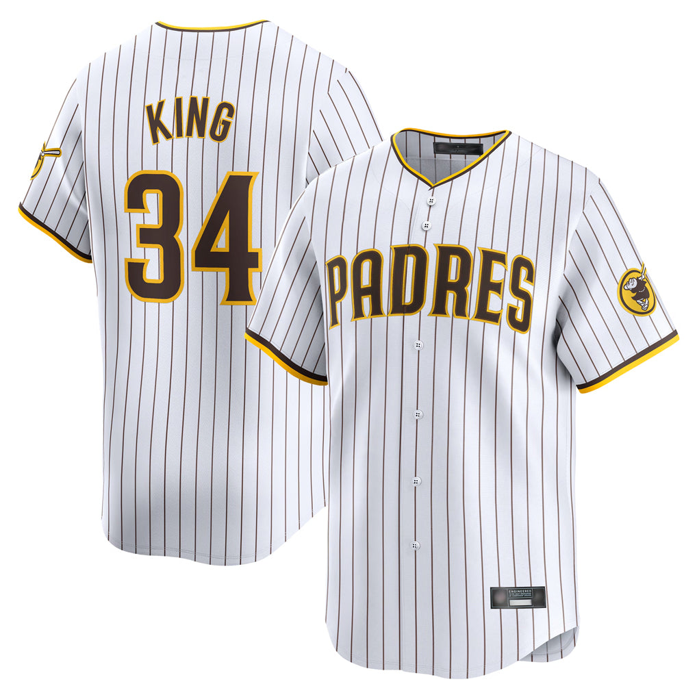 STECN S.Diego Padres #34 Michael King Player White Home Limited Stitched Jerseys