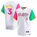 STECN S.Diego Padres #3 Jackson Merrill Player White City Connect Home Limited Stitched Jerseys