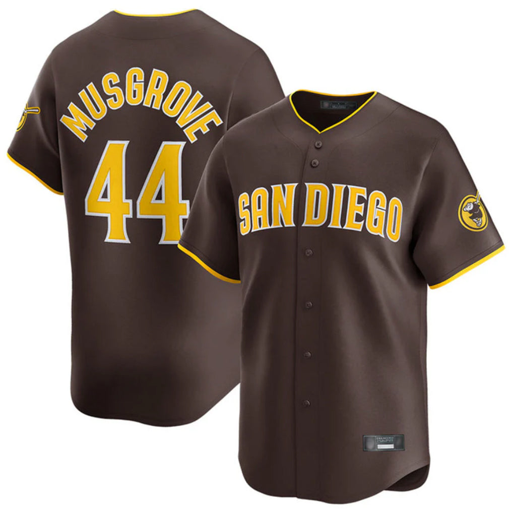 STECN S.Diego Padres #44 Joe Musgrove Player Brown Home Limited Stitched Jerseys