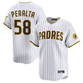 STECN S.Diego Padres #58 Wandy Peralta Player White Limited Home Stitched Jerseys
