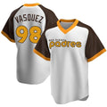 STECN S.Diego Padres #98 Randy Vasquez Player White Home Cooperstown Collection Replica Game Stitched Jerseys