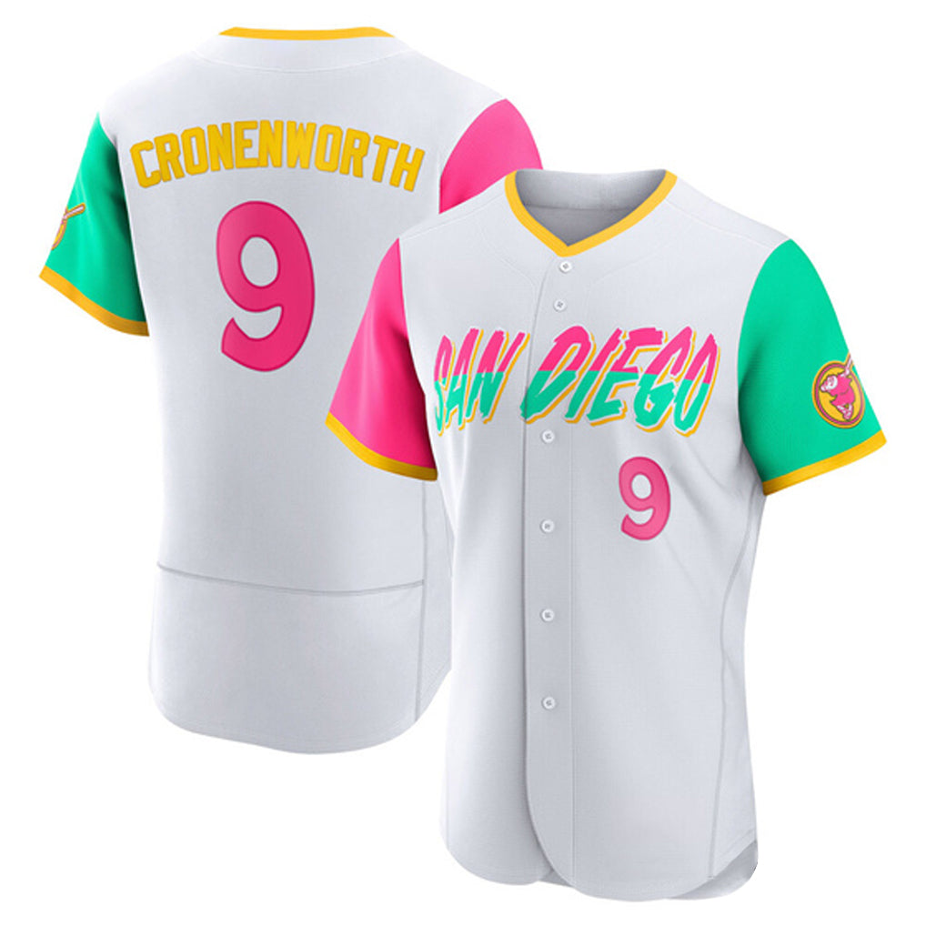 STECN S.Diego Padres #9 Jake Cronenworth Player White City Connect Home Limited Elite Stitched Jerseys