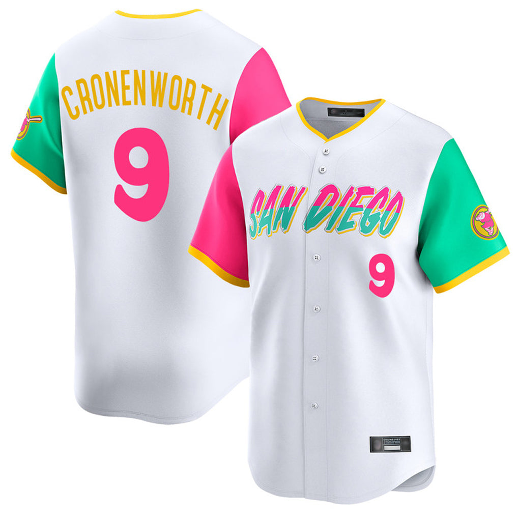 STECN S.Diego Padres #9 Jake Cronenworth Player White City Connect Home Limited Stitched Jerseys