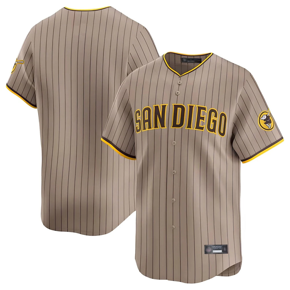 STECN S.Diego Padres Blank Player Khaki Home Limited Stitched Jerseys