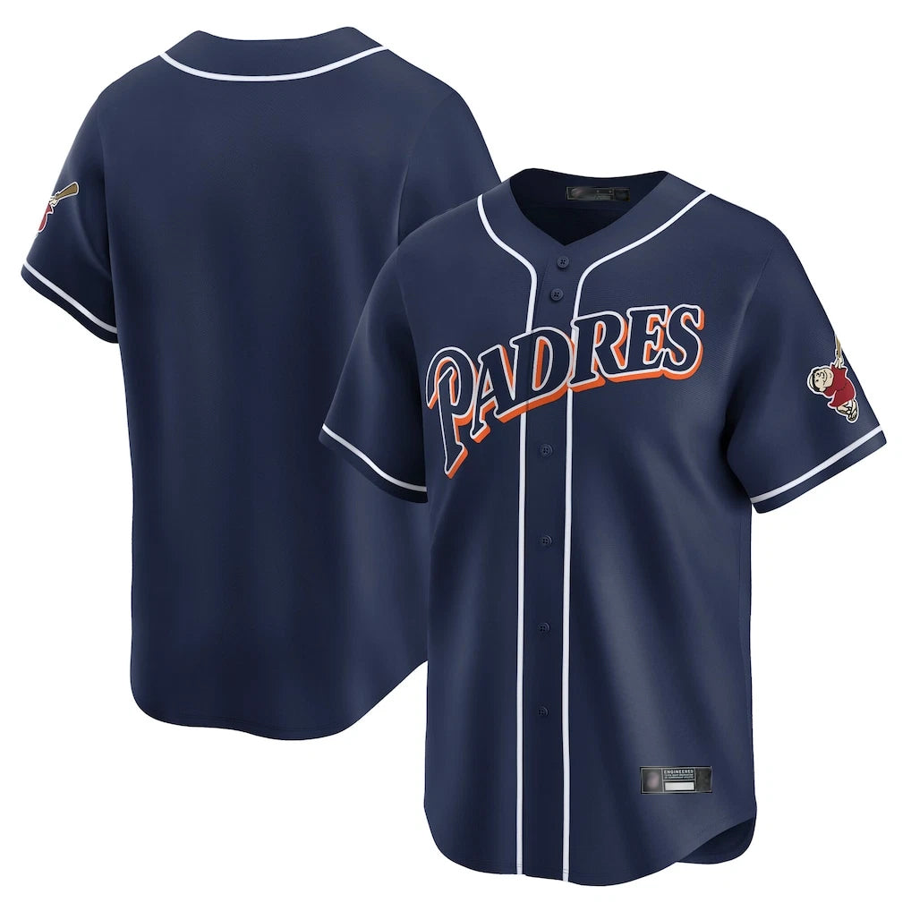 STECN S.Diego Padres Blank Player Navy Cooperstown Collection Limited Stitched Jerseys