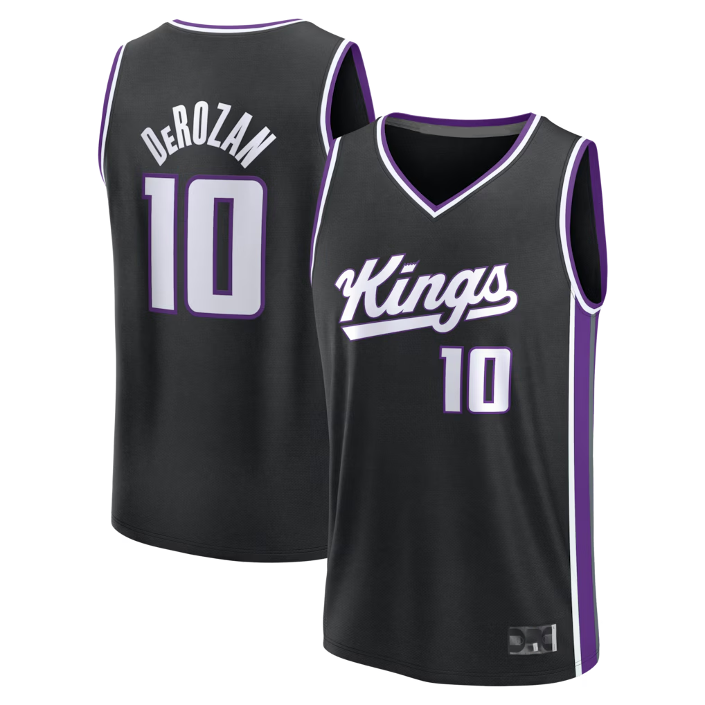 STECN S.Kings #10 DeMar DeRozan Fanatics Black Fast Break Replica Player Jerseys - Icon Edition
