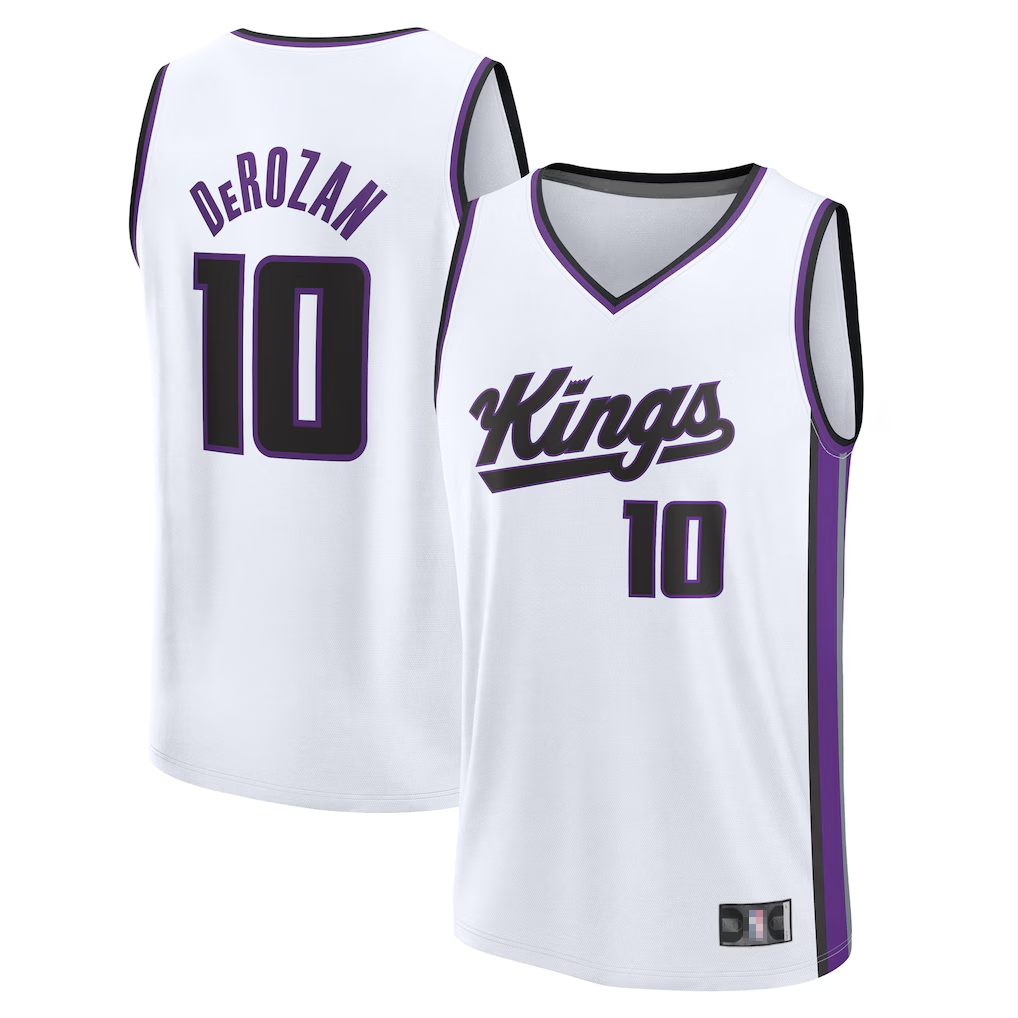 STECN S.Kings #10 DeMar DeRozan Fanatics White Fast Break Replica Player Jerseys - Association Edition